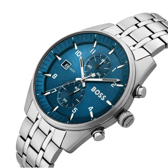 Hugo Boss Pioneer Blue Chronograph Men’s Watch – 1514216 - Authentic