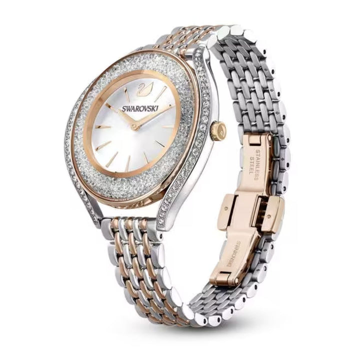 Swarovski Women’s Swiss Made Two-Tone Crystal Watch – Rose Gold & Silver 5644075 - Authentic