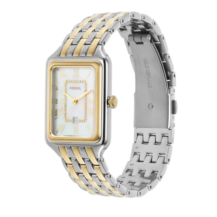 Fossil Carlie Mini Rectangular Two-Tone Women’s Watch - ES5305 - Authentic