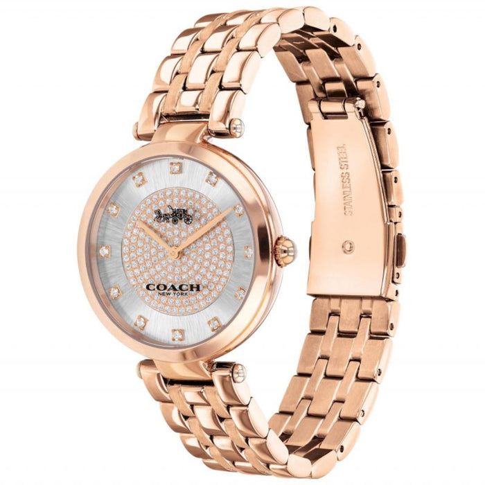 Coach Rose Gold Women’s Watch with Crystal Pavé Dial & Stainless Steel Bracelet 14503735 - Authentic