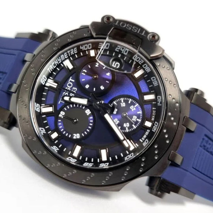 Tissot T-Race Chronograph – Blue Rubber Strap t115.417.37.041.00 - Authentic