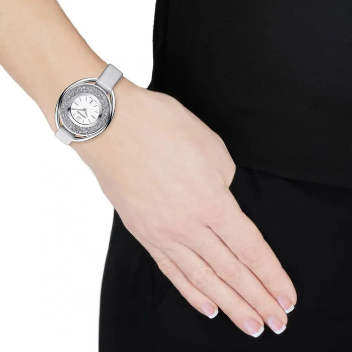 Swarovski Crystalline Oval Silver-Tone Watch 5263907 - Authentic