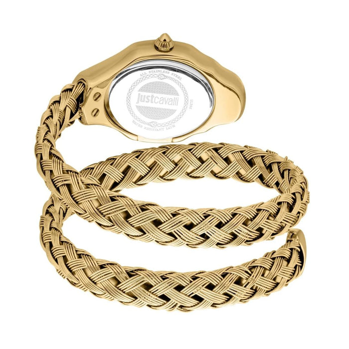 Just Cavalli Women’s Wrap Bracelet Watch – Gold with Green Dial JC1L305M0035 - Authentic