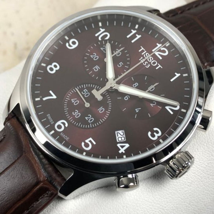Tissot Chrono XL Classic Brown Dial Brown Leather Strap t116.617.16.297.00 - Swiss Factory
