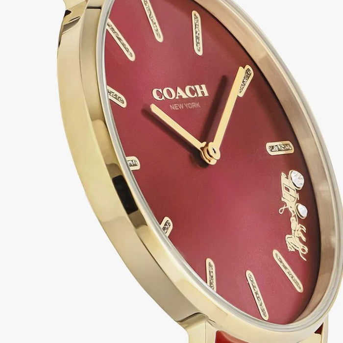 Coach New York Classic Slim Watch – Stainless Steel Case, Leather Strap 14503852 - Authentic