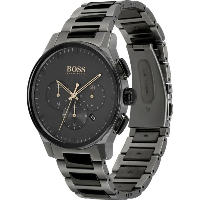 Hugo Boss Chronograph Watch – Black Dial / Gold Markers 1513814 - Authentic