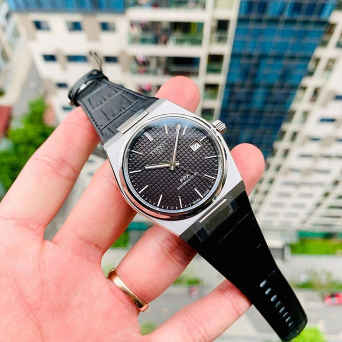 Tissot PRX Powermatic 80 Black Dial Automatic – Leather Strap Edition t137.407.16.051.00 - Authentic