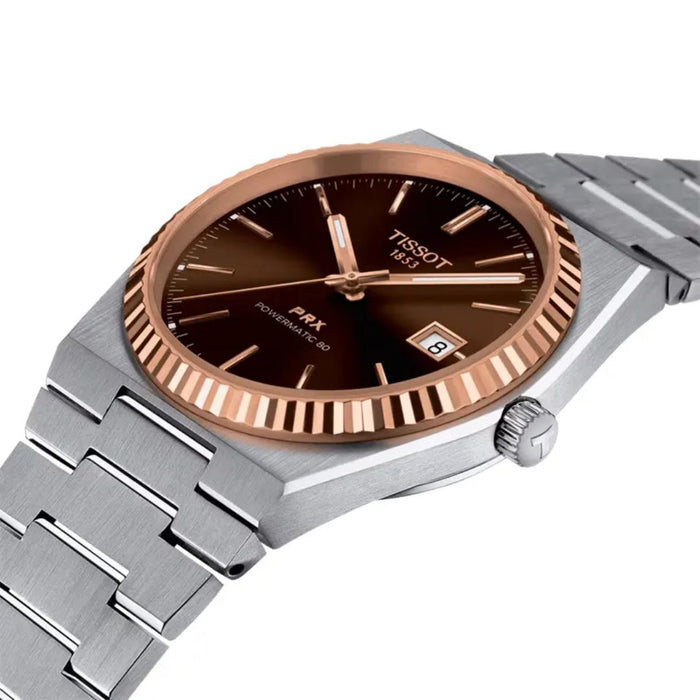 Tissot PRX Powermatic 80 – Brown Dial with Rose Gold Bezel | Men's Automatic Watch T931.407.41.291.00 - Swiss Factory