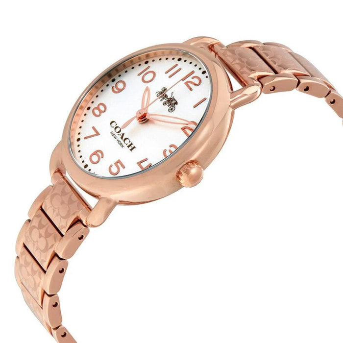 Coach Rose Gold Signature Bracelet Watch – Classic Elegant Dial 14502497 - Authentic