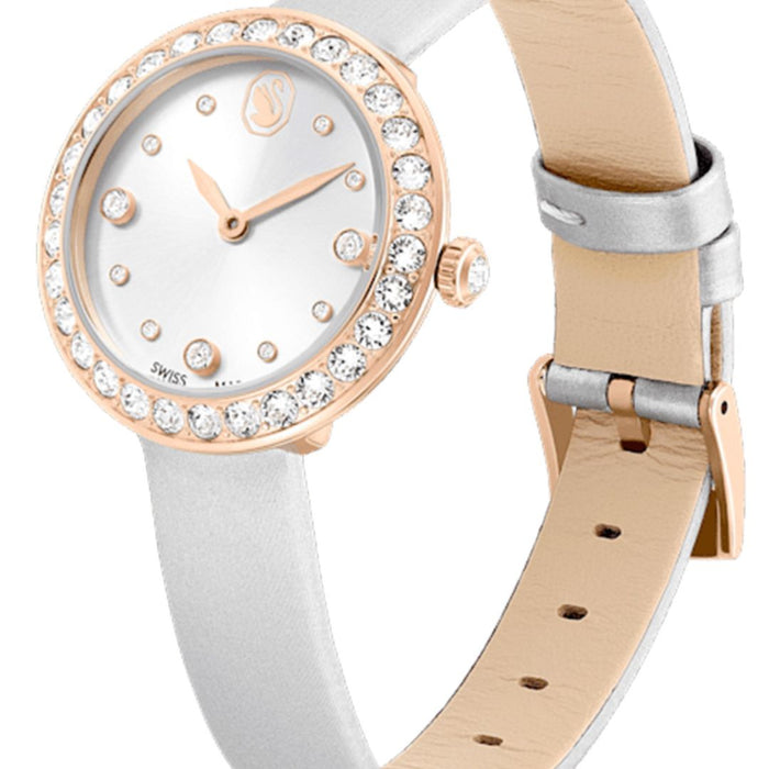 Swarovski Rose Gold Crystal Bezel Women’s Watch – White Dial 5710105 - Authentic