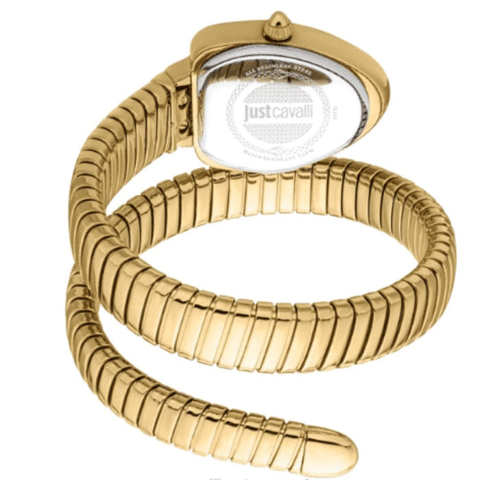 Just Cavalli Women's Gold Snake Coil Watch – Green Dial jc1l249m0035 - Authentic