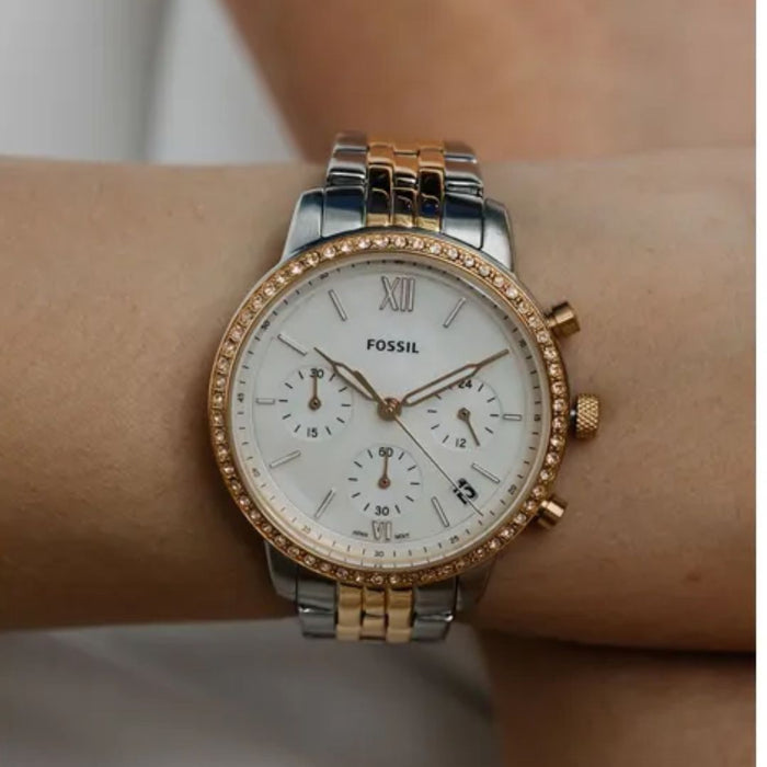 Fossil Neely Chronograph Women’s Two-Tone Stainless Steel Watch - ES5279 - Authentic