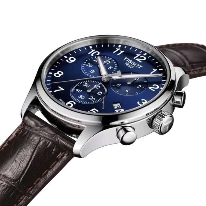 Tissot Chrono XL Classic – Blue Dial | Brown Leather Strap | Chronograph t116.617.16.047.00 - Authentic