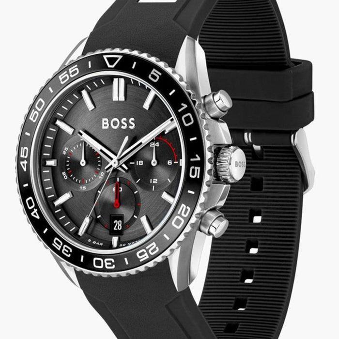 Hugo Boss Men’s Sport Chronograph Watch – Black Dial | 50M Water Resistant 1514141 - Authentic