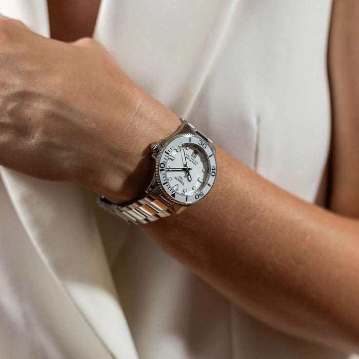 Tissot Seastar 1000 – White Dial 36MM | Stainless Steel | 300m Diver t120.210.11.011.00 - Authentic