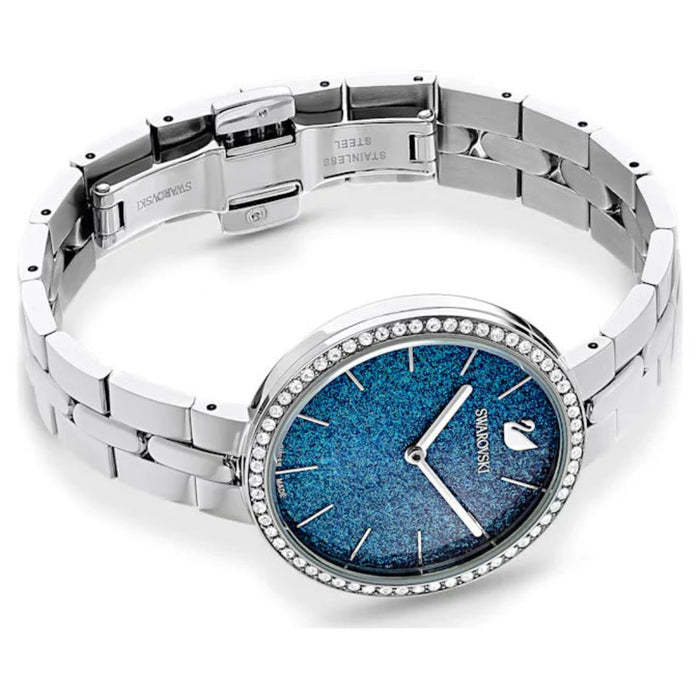 Swarovski Crystalline Delight Blue Dial Stainless Steel Watch - 5517790 - Authentic
