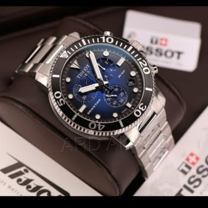 Tissot Seastar 1000 Chronograph Blue Gradient Dial Men’s Watch t120.417.11.041.01 - Swiss Factory