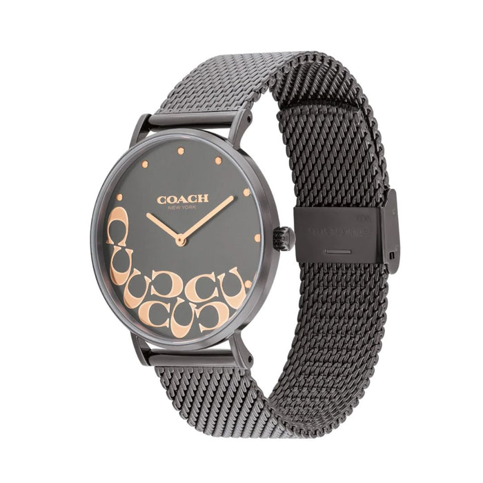 Coach Women’s Minimalist Watch – Grey Dial, Gunmetal Mesh Bracelet 14503825 - Authentic