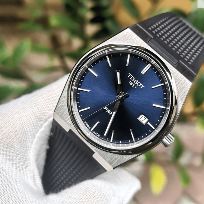 Tissot PRX Quartz 40MM – Blue Dial Rubber Strap t137.410.17.041.00 - Authentic