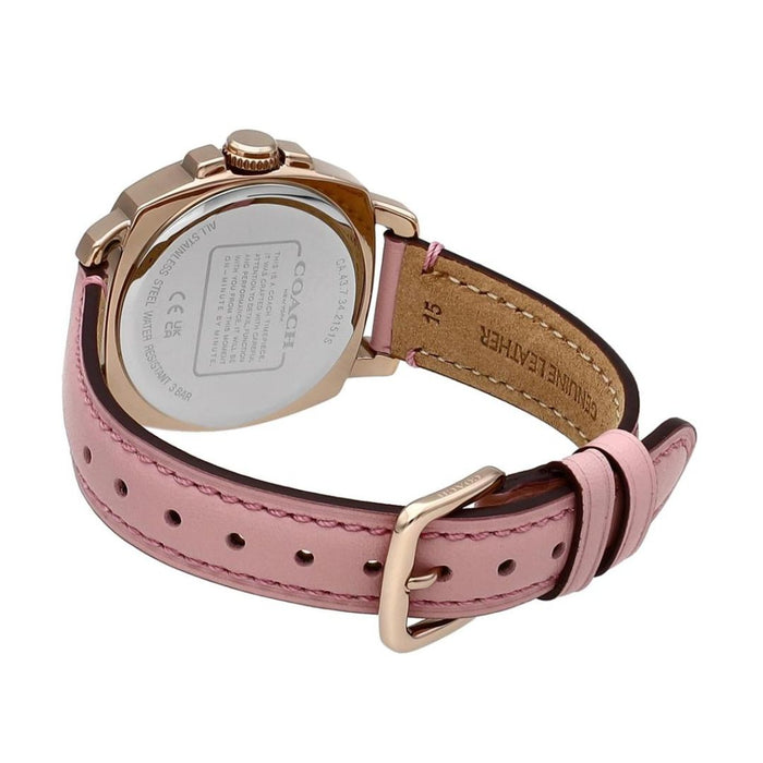 Coach Women’s Crystal Multifunction Watch – Rose Gold Dial, Pink Leather Strap 14503981 - Authentic