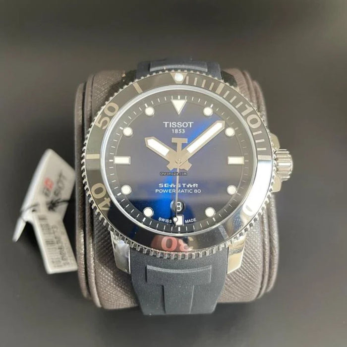 Tissot Seastar 1000 Powermatic 80 Blue Gradient Dial Black Rubber t120.407.17.041.00 - Swiss Factory