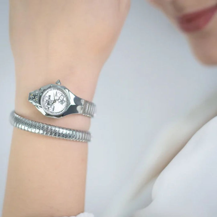 Just Cavalli Serpente Silver White Dial Women’s Watch JC1L354M0015 - Authentic