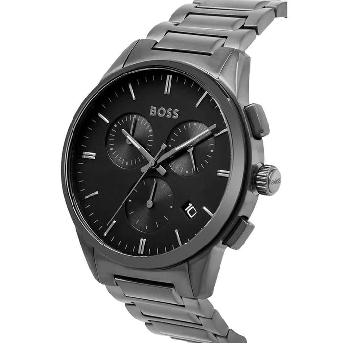 Hugo Boss Black Chronograph Men’s Watch – Stainless Steel Bracelet 1513929 - Authentic