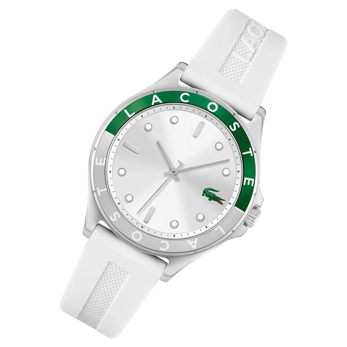 Lacoste Ladies Geneva White Silicone Watch - 2001265 - Authentic