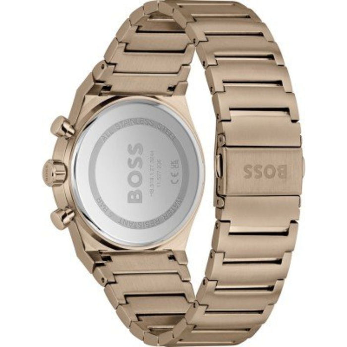 Hugo Boss Chronograph Men's Watch – Rose Gold, Green Dial 1514222 - Authentic