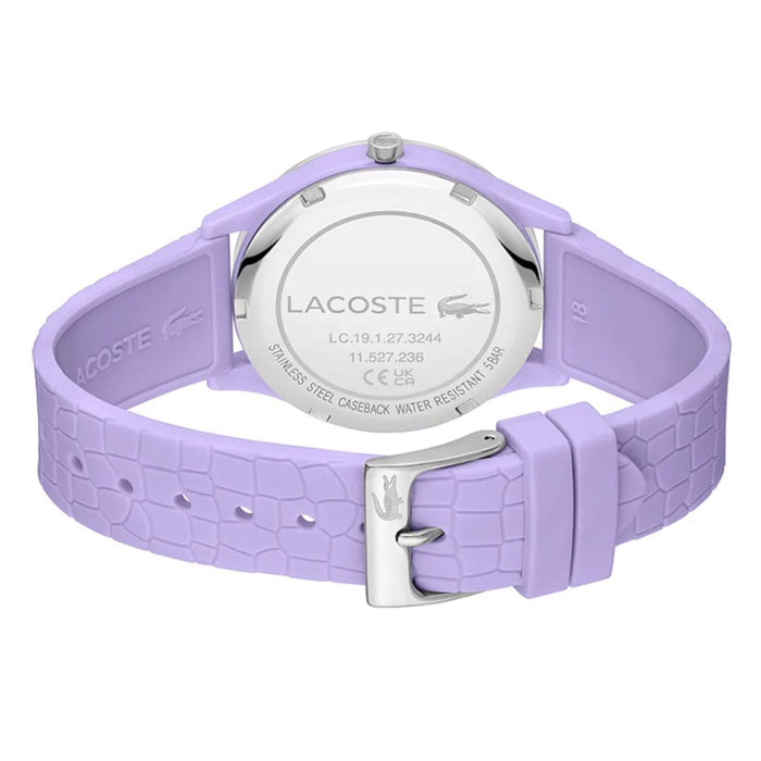 Lacoste 12.12 Quartz Unisex Purple Silicone Watch - 2001284 - Authentic