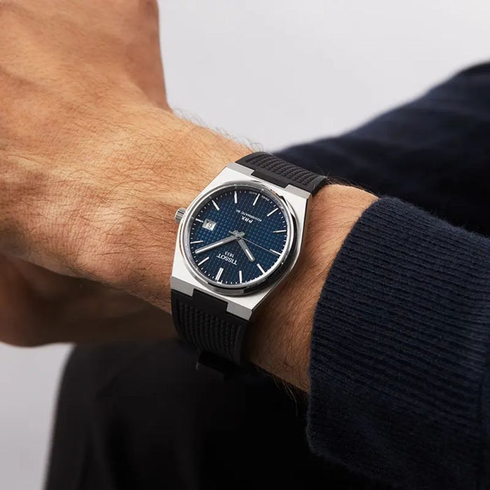Tissot PRX Powermatic 80 Blue Dial – Black Rubber Strap t137.407.17.041.00 - Authentic