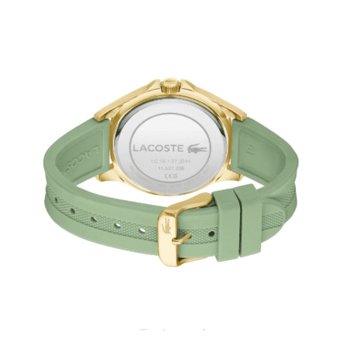 Lacoste Women’s Geneva Gold-Tone Green Silicone Watch 2001298 - Authentic