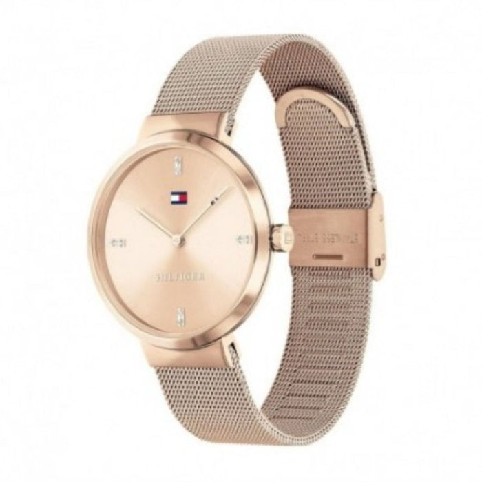 Tommy Hilfiger Rose Gold Mesh Crystal Dial Watch for Women 1782218 - Authentic