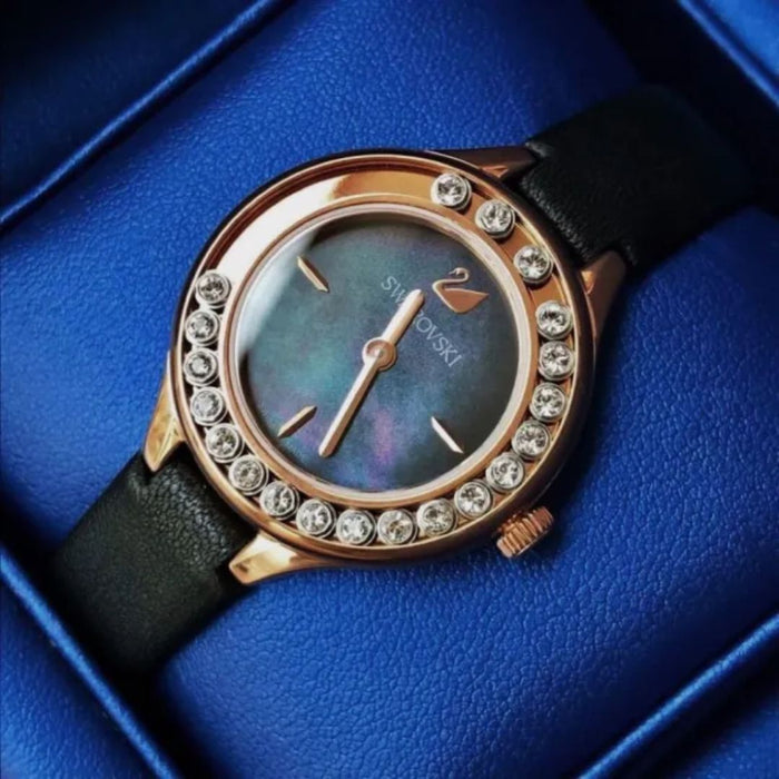 Swarovski Lovely Crystals Analog Black Dial Black 31MM - 5301877 - Authentic