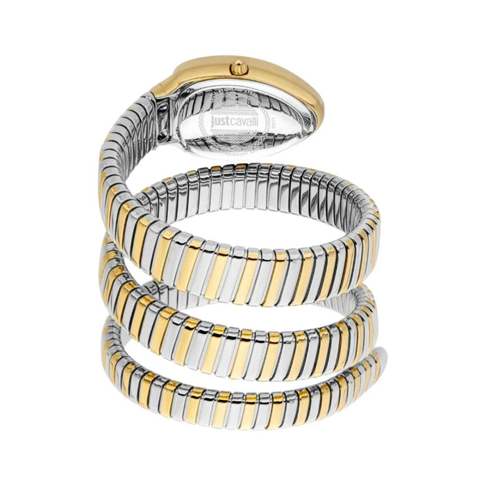 Just Cavalli Serpente Two-Tone White Dial Women’s Watch JC1L232M0055 - Authentic