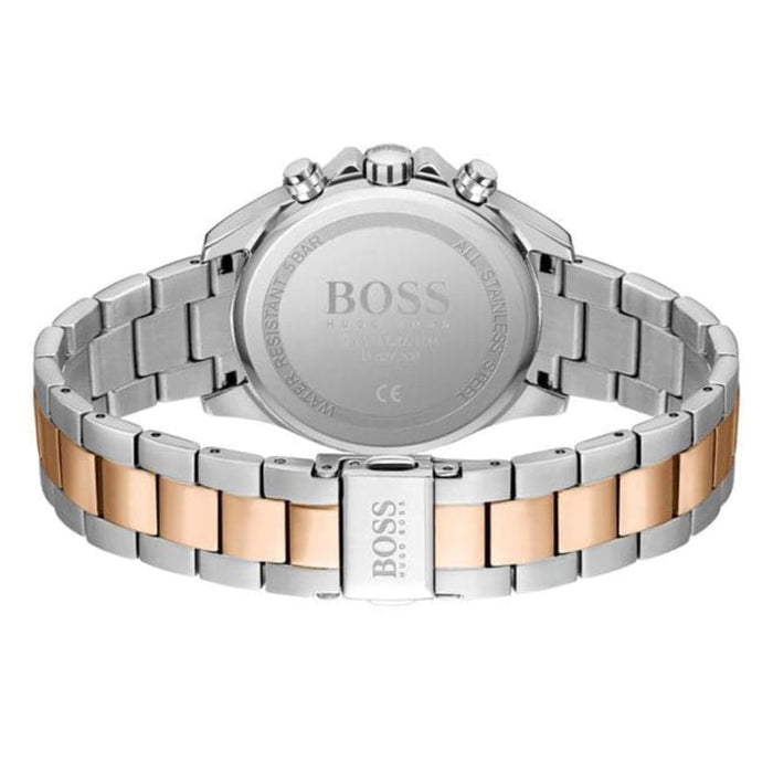 Hugo Boss Men’s Two-Tone Chronograph Tachymeter Watch Brown Dial | Luxury Sport 1502617 - Authentic