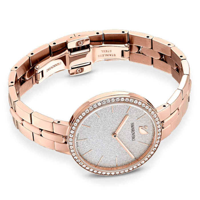 Swarovski Crystalline Aura Rose Gold-Tone Watch 5517803 - Authentic