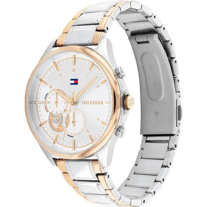Tommy Hilfiger  Two-Tone Silver & Gold Watch with Skeleton Subdial 1782415 - Authentic