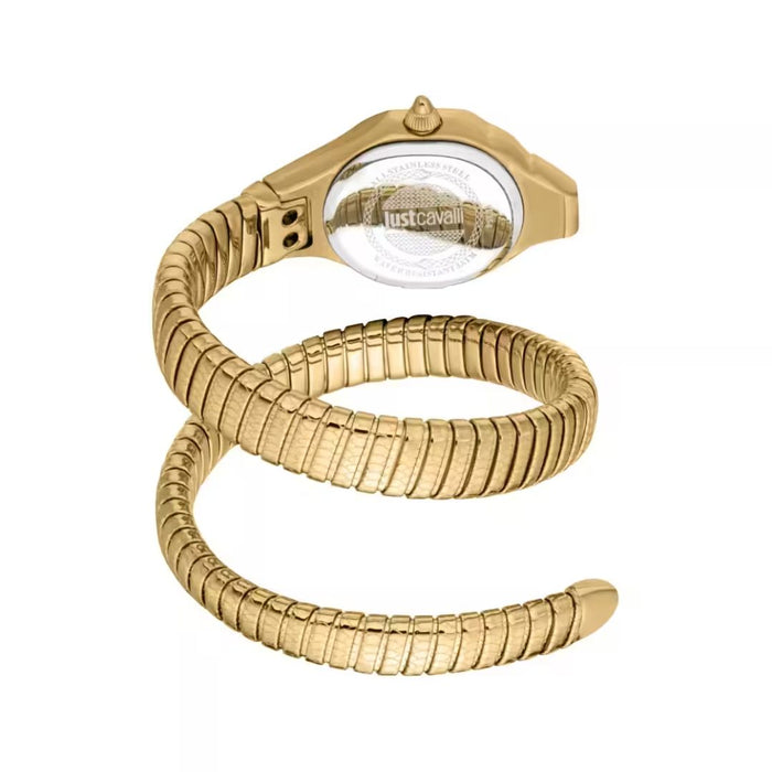 Just Cavalli Serpente Gold White Dial Women’s Watch - JC1L354M0025 - Authentic