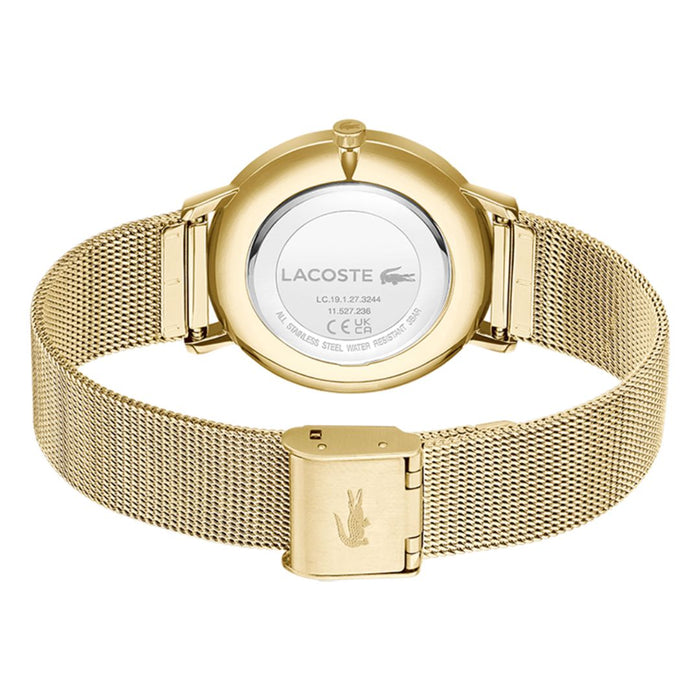 Lacoste Women’s Moon Watch Gold Mesh Green Dial - 2001356 - Authentic
