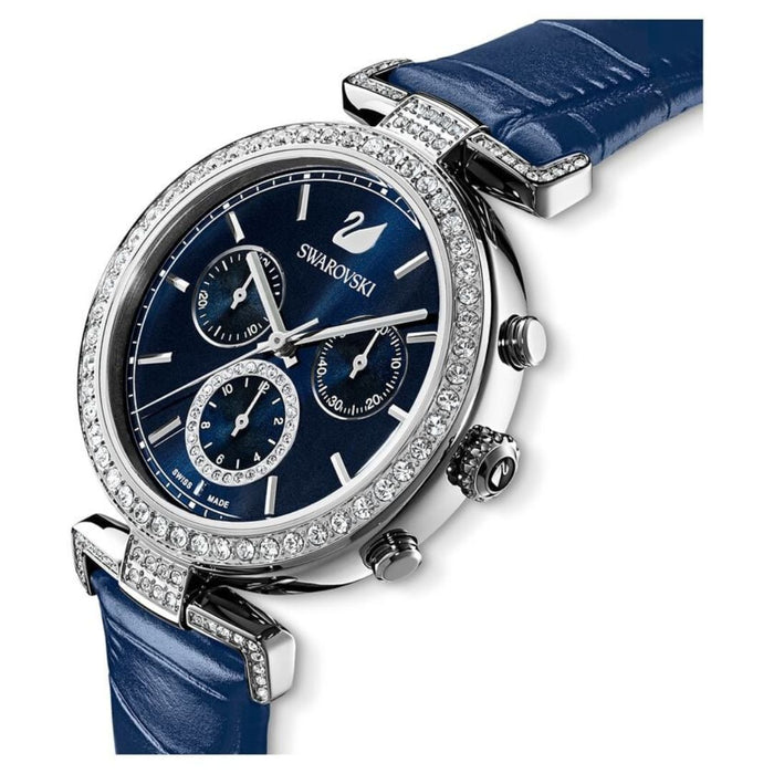Swarovski Octea Lux Chronograph Women’s Watch – Blue Dial with Crystal Bezel 5479239 - Authentic