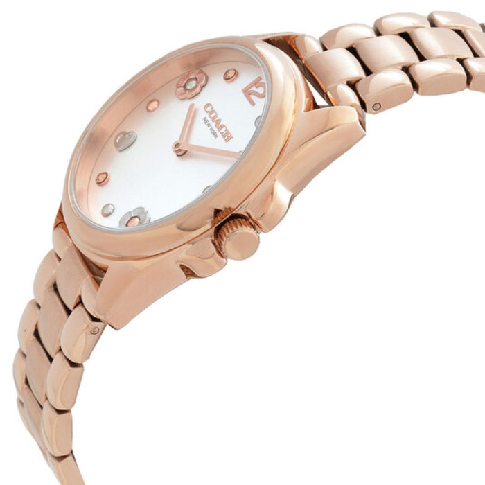 Coach New York Rose Gold Women’s Watch – Floral Dial & Stainless Steel Bracelet 14504023 - Authentic