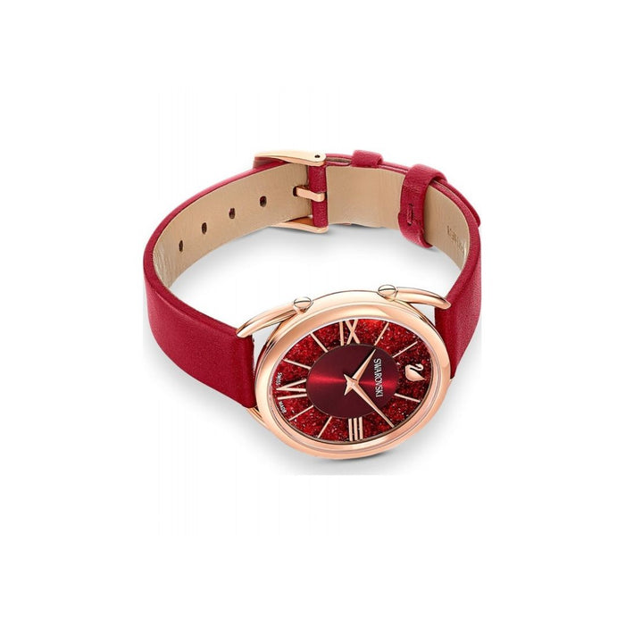 Swarovski Women’s Rose Gold Red Crystal Watch – Swiss Made 5519219 - Authentic