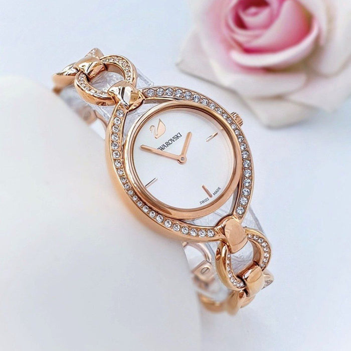 Swarovski Lovely Crystals Rose Gold Bracelet Watch - 5470415 - Authentic
