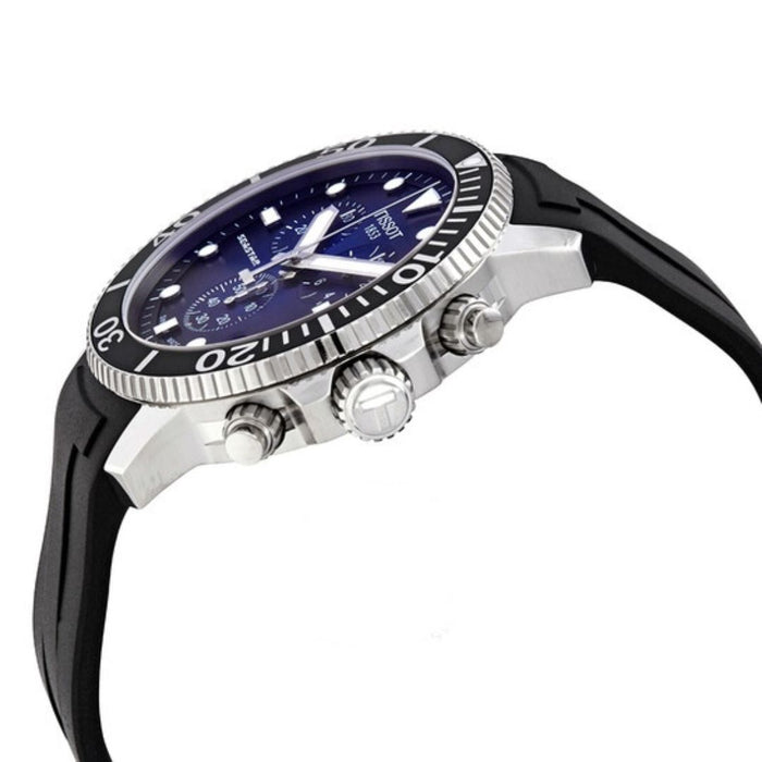 Tissot Seastar 1000 Chronograph Blue Dial Black Rubber Strap t120.417.17.041.00 - Swiss Factory