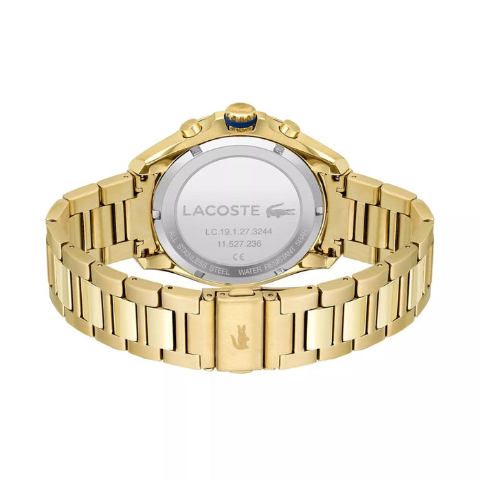 Lacoste Chronograph Gold-Tone Men’s Watch with Blue Dial - 2011151 - Authentic