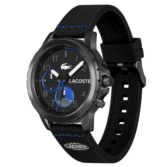 Lacoste Berlin Black Silicone Chronograph Men’s Watch - 2011206 - Authentic