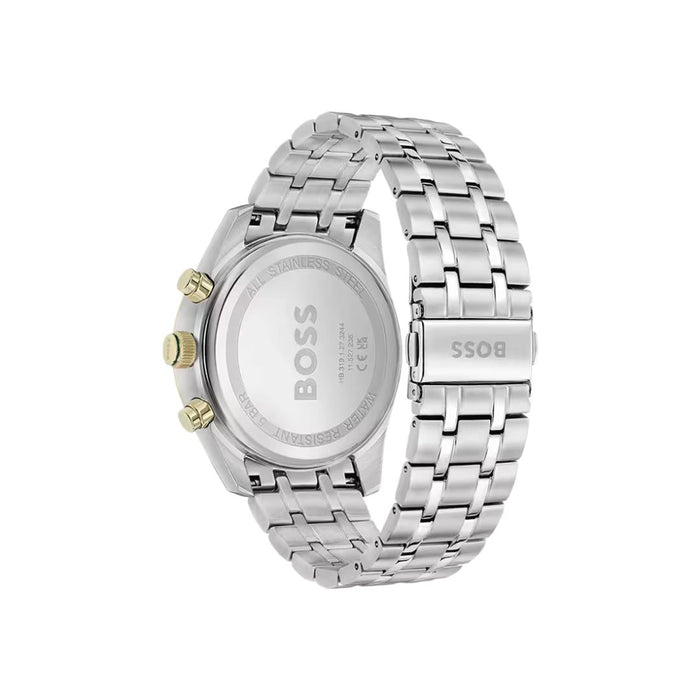 Hugo Boss Men’s Chronograph Watch – Silver & Gold Stainless Steel | 5BAR - 1514195 - Authentic