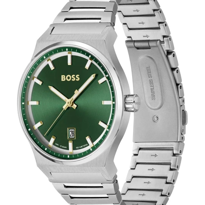 BOSS Pioneer Green Dial Two-Tone Stainless Steel Men’s Watch 1514079 - Authentic
