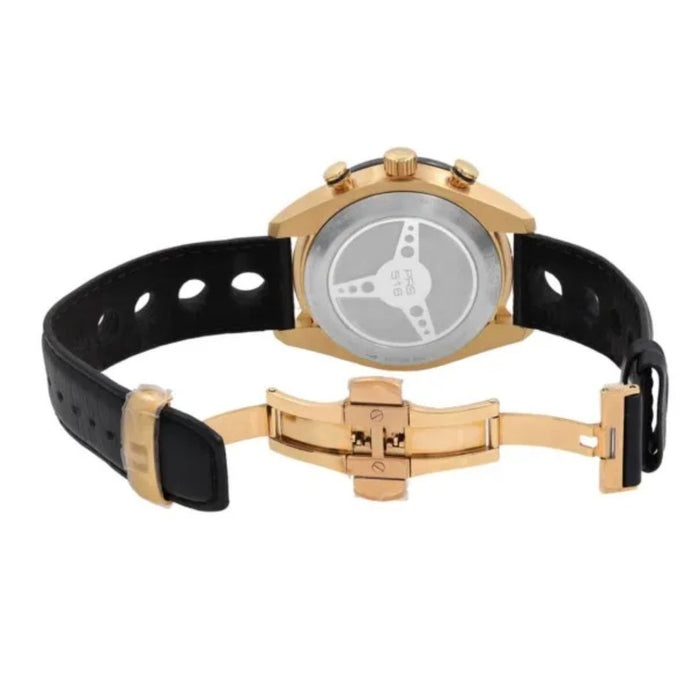 Tissot PRS 516 Chronograph Gold & Black – Sport Racing Leather Edition t100.417.36.051.00 (Swiss Factory)
